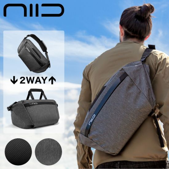 Picture of ニード ボディバッグ メンズ レディース キャッシュ <br>CACHE NIID｜15インチ スリングバッグ ショルダーバッグ ダッフルバッグ ボストンバッグ キャリーオンバッグ 2WAY 大容量 撥水 スポーツ ジムバッグ 自転車 通学 旅行 1年保証