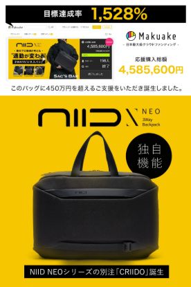 圖片 ニード ビジネスバック リュック ビジネスリュック 3WAY A4 メンズ <br>NIID CRIIDO｜PC収納 13インチ 軽量 自立 防水 撥水 通勤 薄型 ノートPC ノートパソコン カバン バックパック ブリーフケース メンズバッグ リュックサック ビジネス