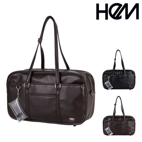 图片 HeM スクールバッグ スクバ 当社限定 合皮 18L Seventeen コラボ<br>39-8118 ヘム ボストンバッグ A4 女子高生 高校生 人気 入学 お祝い 通学 通学バッグ