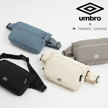 图片 別注 アンブロ トランジットラウンジ コラボ ウエストバッグ ボディバッグ 70512 <br>UMBRO TRANSIT LOUNGE 当社限定 ウエストポーチ 軽い 撥水 旅行 お出かけ